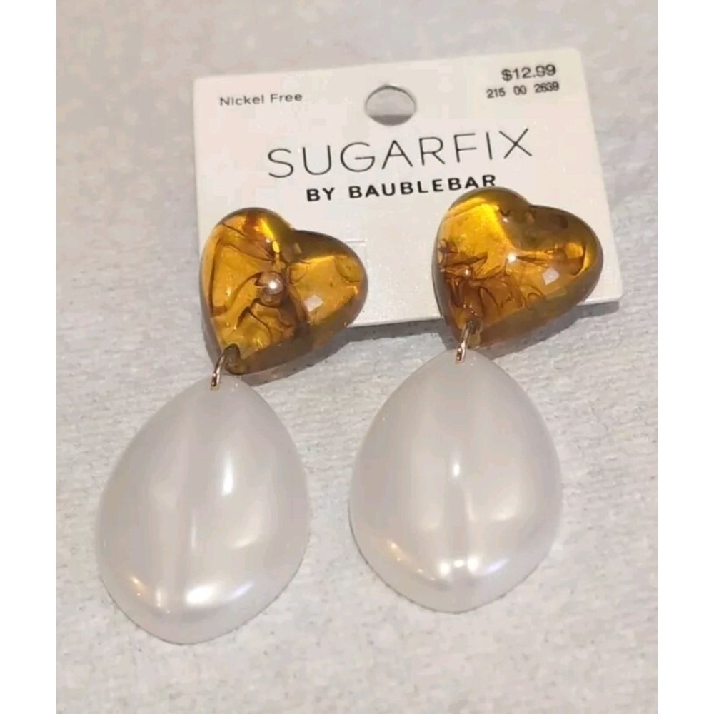 SUGARFIX by Baublebar  heart dangle Resin Post Earrings